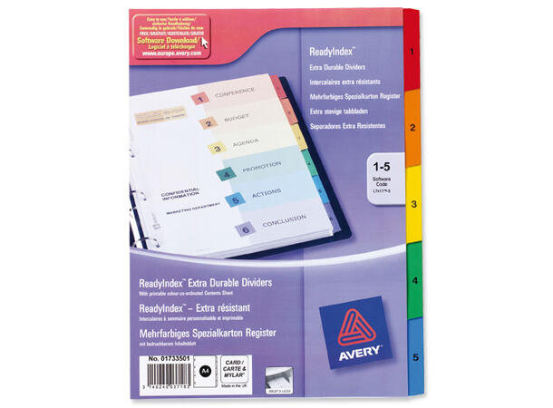 Avery Readyindex L7411-5R 